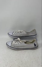 Load image into Gallery viewer, Polo Ralph Lauren Womens White Striped Lace-Up Sneaker Shoes Size 7B
