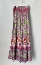 Load image into Gallery viewer, XXI Womens Multicolor Floral Print Cotton Smocked Strapless Maxi Dress Size L
