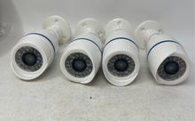 Load image into Gallery viewer, Set Of 4 Pcs Wali White Wall Mounted Outdoor Dummy Security Camera Untested
