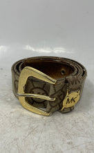 Load image into Gallery viewer, Michael Kors Womens Brown Signature Print Adjustable Formal Dress Belt
