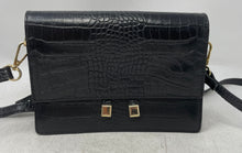 Load image into Gallery viewer, Unbranded Womens Black Inner Pockets Detachable Strap Shoulder Crossbody Handbag
