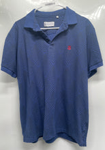 Load image into Gallery viewer, CXL By Christian Lacroix Mens Blue Black Geometric Short Sleeve Polo Shirt Sz L

