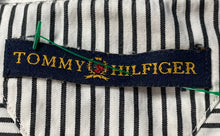 Load image into Gallery viewer, Tommy Hilfiger Mens White Black Striped Long Sleeve Collared Dress Shirt Sz 15.5
