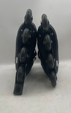 Load image into Gallery viewer, Oudew Youth Black White Adjustable Buckle Strap Inline Skates Size L M5-7.5 W6-9
