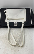 Load image into Gallery viewer, Tommy Hilfiger Womens White Black Leather Double Handle Tote Handbag
