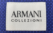 Load image into Gallery viewer, Authentic Armani Collezioni Mens Blue Cotton Collared Button-Up Shirt Size L
