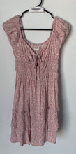 Load image into Gallery viewer, Aeropostale Womens Pink Floral Print Smocked Tiered Babydoll Mini Dress Size S
