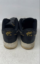 Load image into Gallery viewer, Nike Mens Air Force 1 '07 LV8 Black Gold Leather Sneaker Shoes Size 9 No Laces
