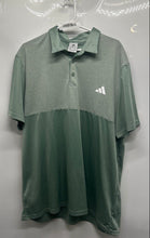 Load image into Gallery viewer, Adidas Mens Green Colorblock Short Sleeve Collared Golf Polo Shirt Size 2XL
