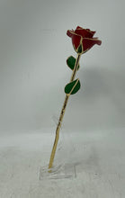 Load image into Gallery viewer, Home Decor Gilded Red Rose Keepsake Gold-Tone Trim With Gift Box
