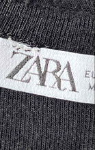 Load image into Gallery viewer, Zara Womens Black Short Cap Sleeve Round Neck Pullover Cropped T-Shirt Size L
