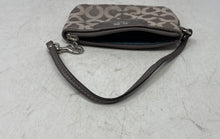 Load image into Gallery viewer, Coach Womens Madison Silver Signature Print Op Art Mini Wristlet Wallet
