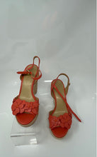 Load image into Gallery viewer, Michael Kors Womens Beige Dark Nude Leather Wedge Heel Slingback Sandals Size 6M
