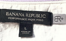 Load image into Gallery viewer, Banana Republic Mens Light Purple Short Sleeve Performance Pique Polo Shirt Sz L
