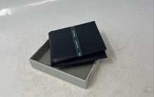 Load image into Gallery viewer, Perry Ellis Mens Black Leather ID Window Card Holder Flap Bifold Wallet
