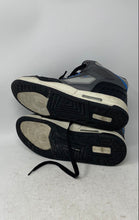 Load image into Gallery viewer, Leopard Mens Gray Black Blue Round Toe High Top Lace-Up Sneaker Shoes Size 7.5
