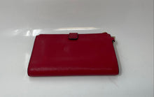 Load image into Gallery viewer, Michael Kors Womens Red Leather Outer Pocket Credit Card Slot Bifold Wallet
