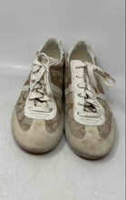Load image into Gallery viewer, Coach Womens White Signature Print Lace-Up Sneakers Shoes Size 10M
