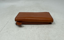 Load image into Gallery viewer, Vera Pelle Womens Brown Leather Credit Card ID Window Snap Trifold Wallet
