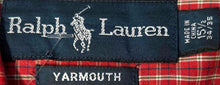 Load image into Gallery viewer, Ralph Lauren Mens Yarmouth Red Plaid Print Long Sleeve Dress Shirt Size 15.5
