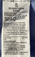 Load image into Gallery viewer, Gap Mens Blue Long Sleeve Collared Front Single Pocket Button-Up Shirt Size XL
