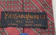 Load image into Gallery viewer, Yves Saint Laurent Mens Red Printed Silk Adjustable Pointed Tie
