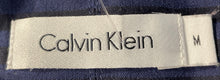 Load image into Gallery viewer, Calvin Klein Mens Black Blue Striped Long Sleeve Button-Up Shirt Size Medium
