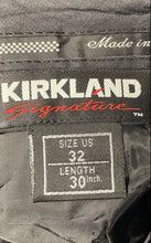 Load image into Gallery viewer, Kirkland Mens Navy Blue Wool Flat Front Straight Leg Dress Pants Size 32x30
