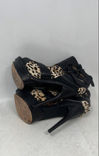 Load image into Gallery viewer, L.A.M.B. Womens Dorrie Multicolor Animal Print Peep Toe Ankle Booties Size EU 36
