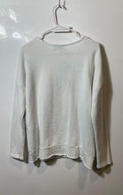 Load image into Gallery viewer, Marisima Womens White Long Sleeve Round Neck Pullover Sweatshirt One Size
