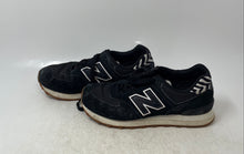 Load image into Gallery viewer, New Balance Unisex 574 Black Lace-Up Running Shoes Size W7.5 M6 No Insole
