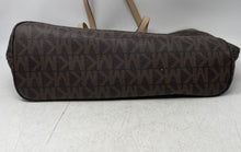 Load image into Gallery viewer, Michael Kors Womens Jet Set Travel Brown Signature Double Handle Charm Tote Bag
