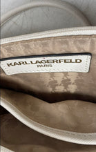Load image into Gallery viewer, Karl Lagerfeld Womens White Pebbled Leather Detachable Strap Wristlet Wallet
