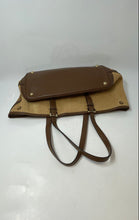 Load image into Gallery viewer, Michael Kors Womens Raffia Brown Woven Double Handle Tote Handbag
