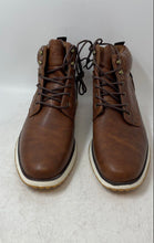 Load image into Gallery viewer, New York &amp; Company Mens Gideon Brown Leather Lace-Up Ankle Boots Size 10
