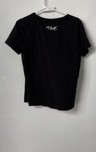 Load image into Gallery viewer, Karl Lagerfeld Womens Black Graphic Print Studded Short Sleeve T-Shirt Size S
