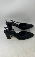 Load image into Gallery viewer, Marc Fisher Womens Laynie Black Cap Toe Slip-On Slingback Pump Heels Size 8 M
