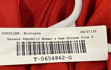 Load image into Gallery viewer, Banana Republic Womens Red Sleeveless Split Neck Pullover Blouse Top Size S
