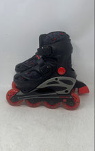 Load image into Gallery viewer, Roller Derby Kids Black Red Adjustable Strap Inline Skates Size 12-2
