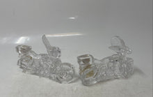 Load image into Gallery viewer, Hofbauer 1987 Classic American Biker Crystal Clear Motorcycle Figurines 2 Pcs

