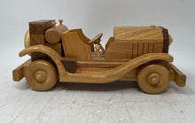 Load image into Gallery viewer, Old Style Brown Wooden Toy Collectible Roadster Handmade Model Car
