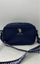 Load image into Gallery viewer, US Polo Assn. Womens Blue Adjustable Strap Top Zipper Crossbody Bag
