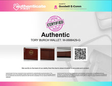 Load image into Gallery viewer, Authentic Tory Burch Womens Britten Brown Leather Card Case Wallet Worn
