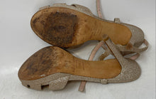 Load image into Gallery viewer, Kate Spade New York Womens Feodora Gold Stiletto Strappy Heels Size 8.5M
