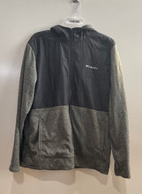 Load image into Gallery viewer, Columbia Mens Black Gray Dart Moor Hybrid Long Sleeve Full-Zip Hoodie Size L
