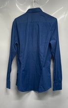 Load image into Gallery viewer, H&amp;M Mens Blue Long Sleeve Collared Slim Fit Button-Up Shirt Size Medium
