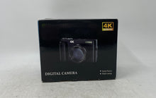 Load image into Gallery viewer, Model DC101 Black 4K Ultra HD 16x Powerful Zoom Digital Camera Not Tested In Box

