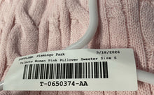 Load image into Gallery viewer, Talbots Womens Pink Long Sleeve Button Cuff Cable-Knit Pullover Sweater Size S
