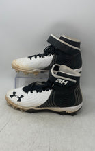 Load image into Gallery viewer, Under Armour Mens Harper 4 Mid RM 3022061-100 Black White Baseball Cleats Sz 9.5
