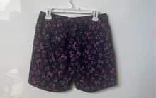Load image into Gallery viewer, Psycho Bunny Mens Purple Black Drawstring Swim Shorts Size Small
